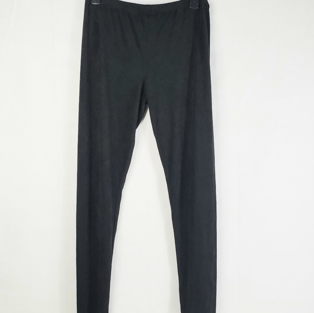 Black leggins faux suede